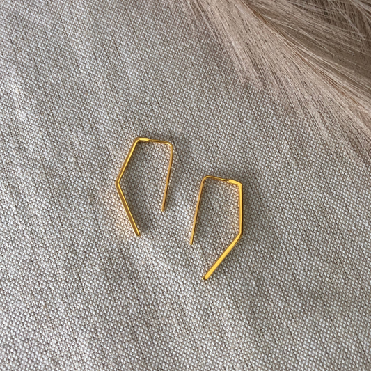 Rha Earrings -  24K Gold Coated