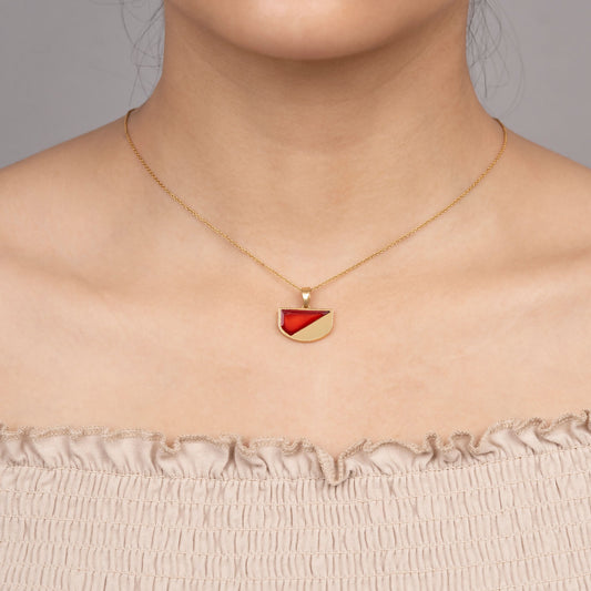Ruby Strike Pendant - Gold Coated