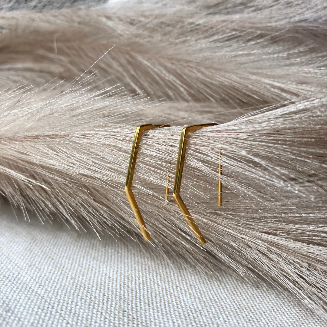 Rha Earrings -  24K Gold Coated