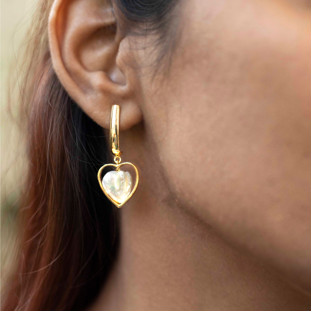 Heart n Heart - Gold Coated Earrings