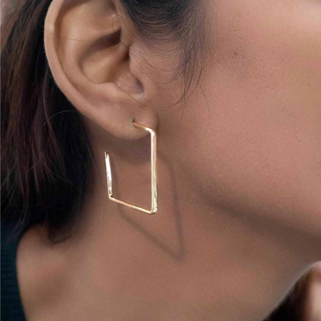 Tangent Hoops - Gold Coated