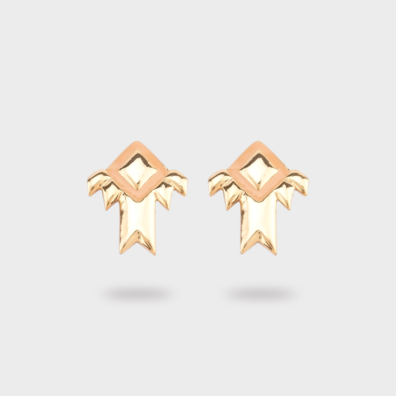 Feather Touch Stud - Gold Coated 930 Silver