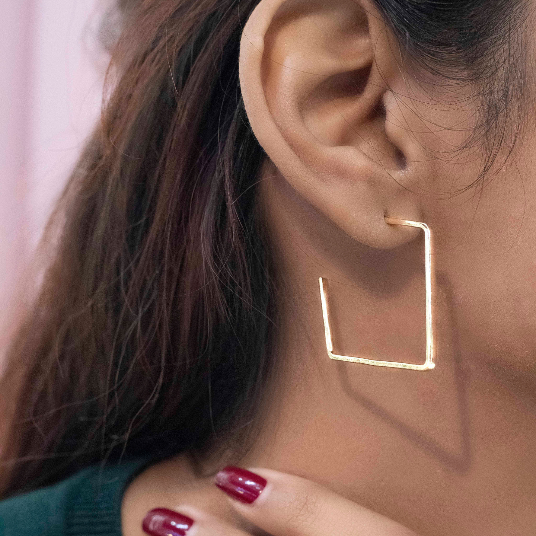 Tangent Hoops - Gold Coated