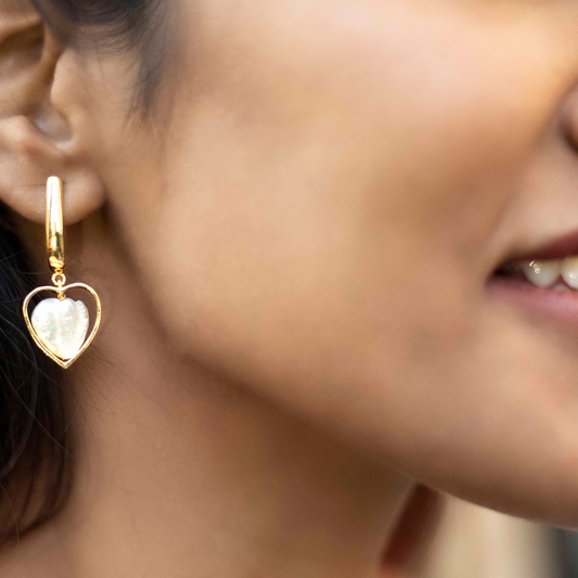 Heart n Heart - Gold Coated Earrings