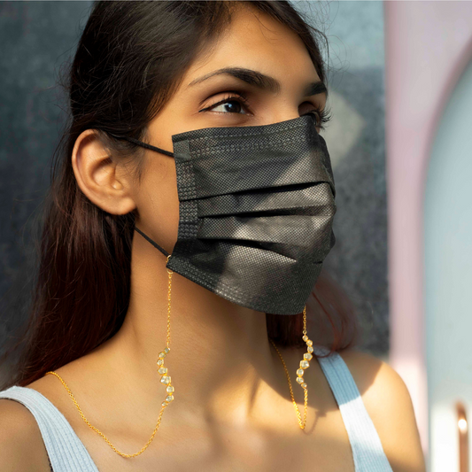 Swaying Mask Chain - Gold Plated 925 Silver