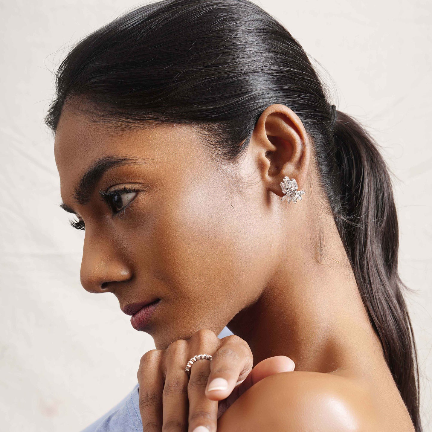 Glacier Glam Studs - 930 Recycled Silver