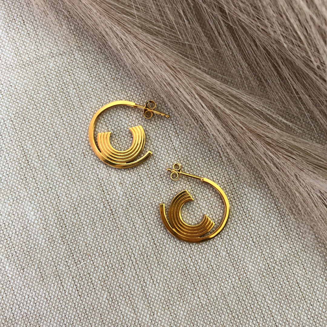 Cradle Earrings -  24K Gold Coated