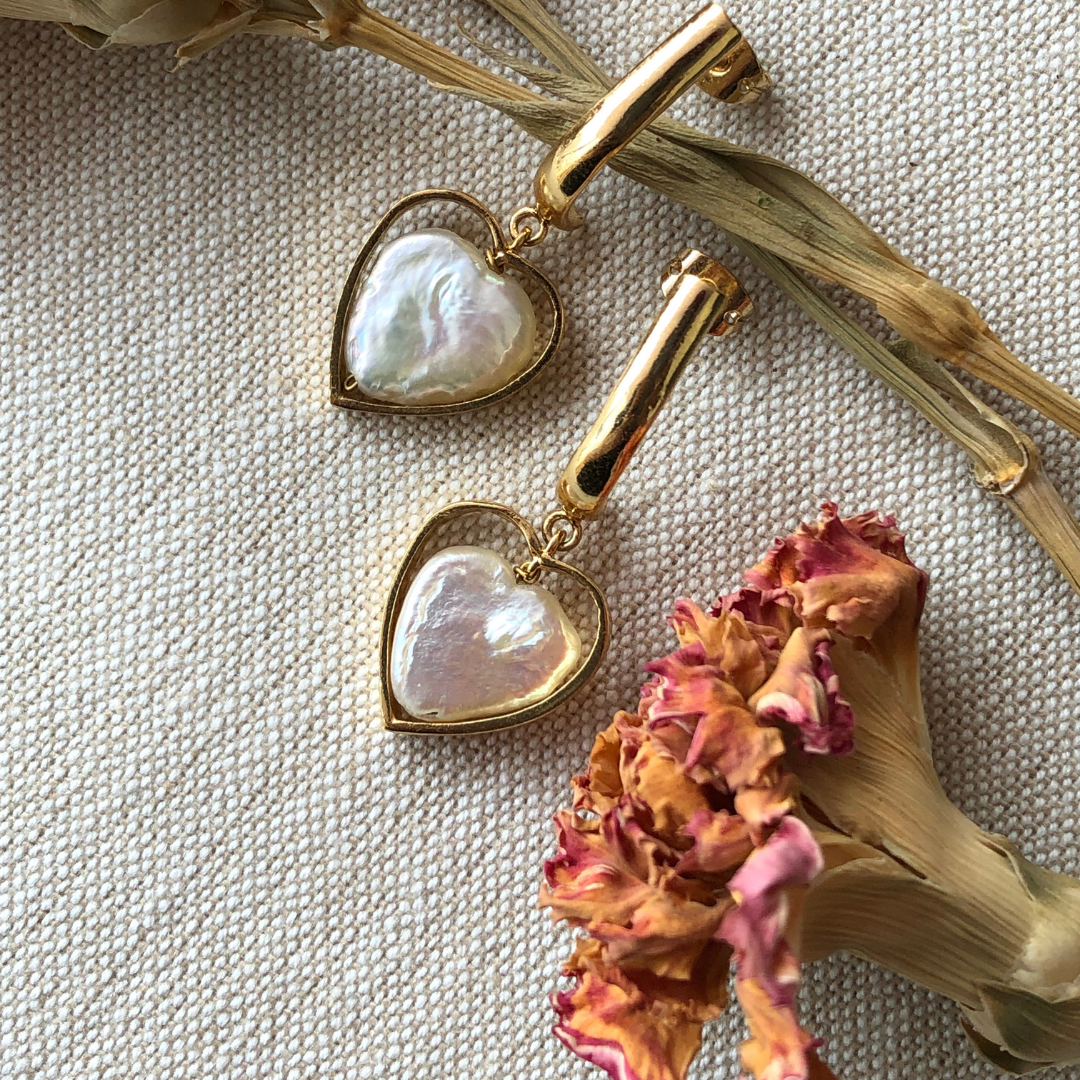 Heart n Heart - Gold Coated Earrings