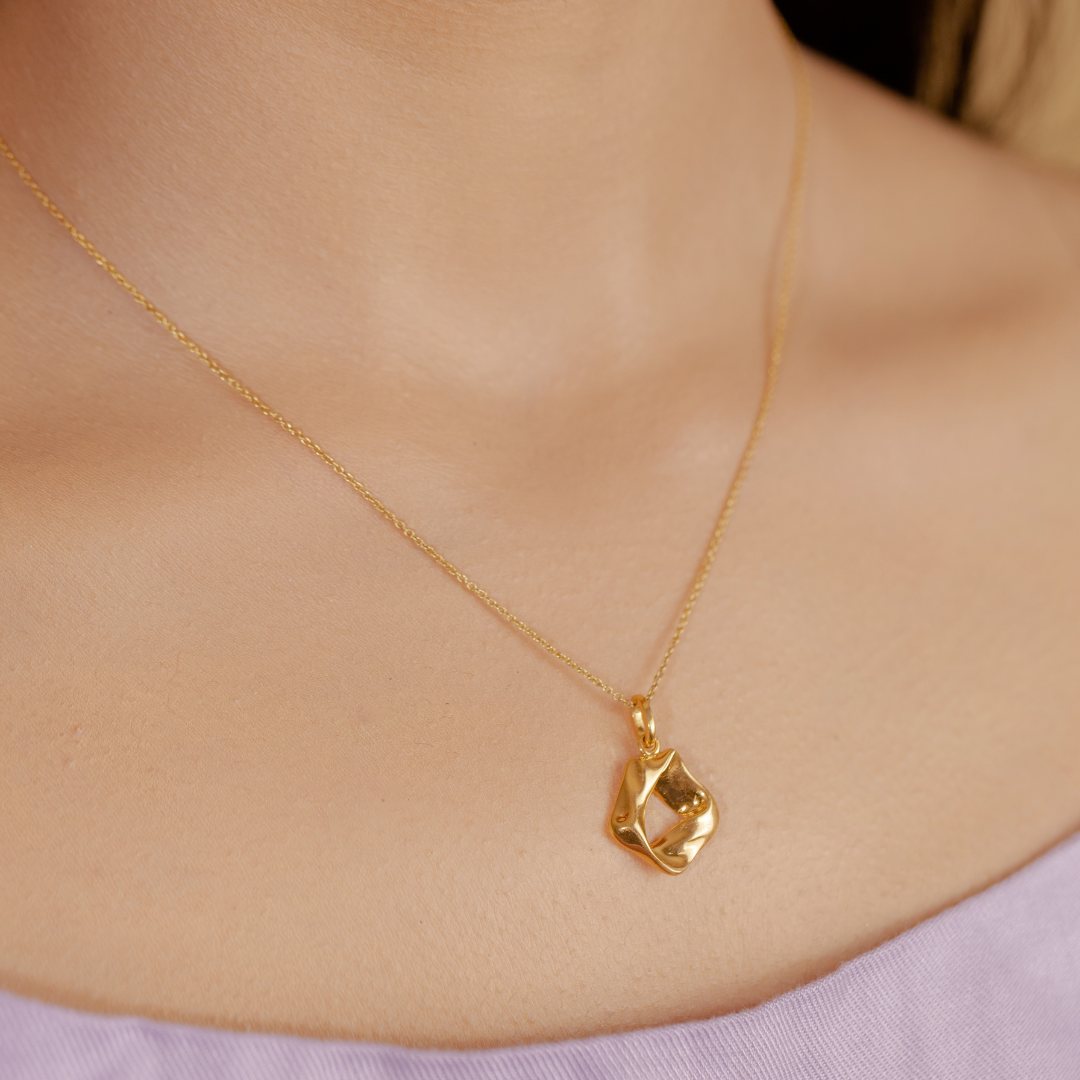 Circle Knot Pendant -  24K Gold Coated