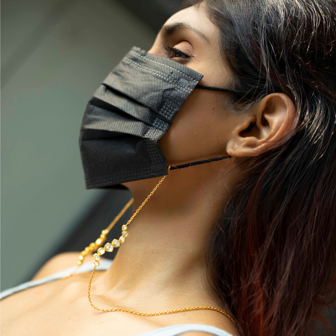 Swaying Mask Chain - Gold Plated 925 Silver