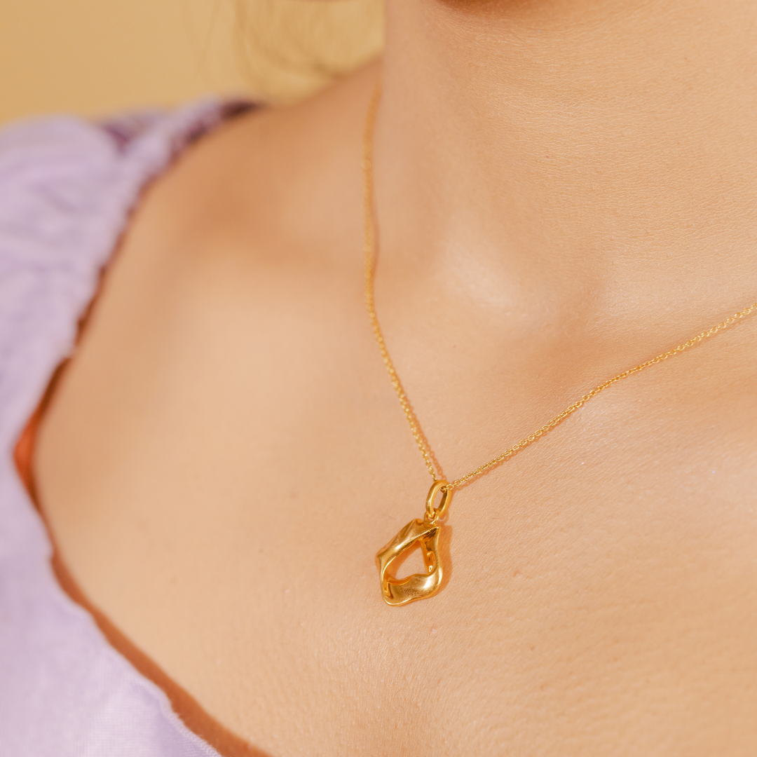 Circle Knot Pendant -  24K Gold Coated