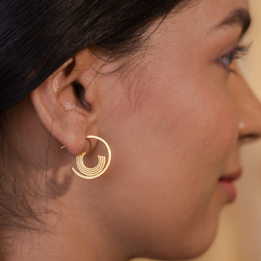 Cradle Earrings -  24K Gold Coated