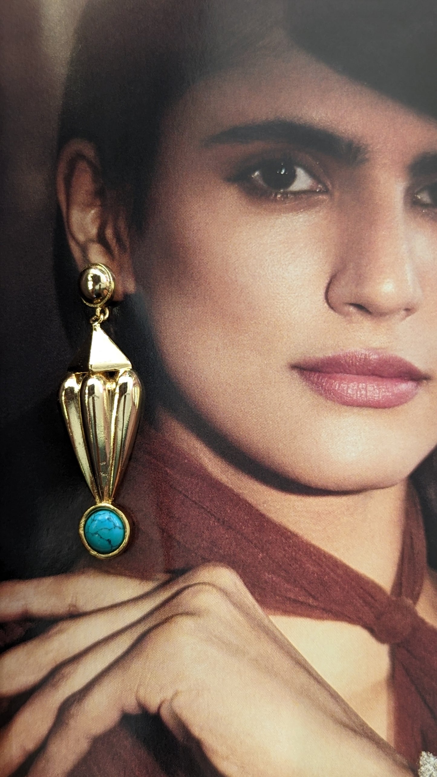 Pharaoh Fall - Gold Coated Earrings