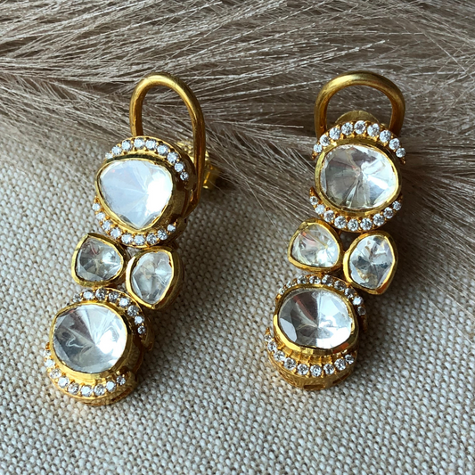 Chunki Polki - Gold Plated 925 Silver