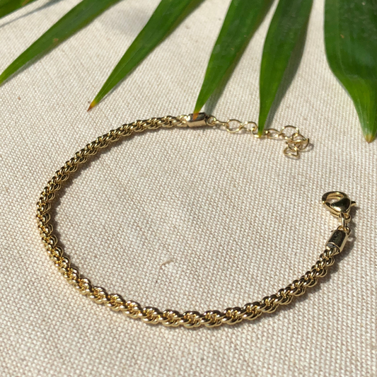 Twisty Braid Bracelet - Gold Coated