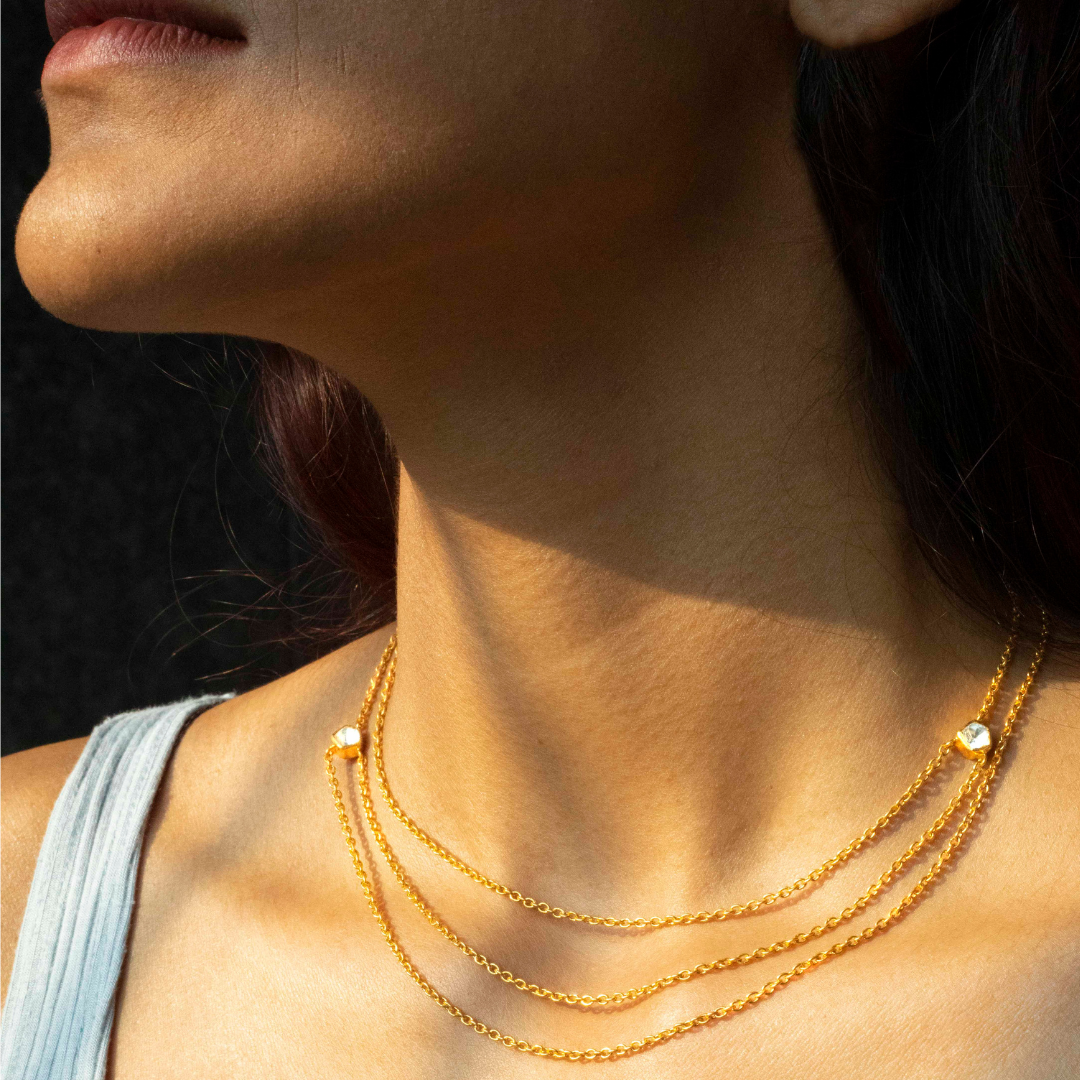 Poise Polki Choker - Gold Plated 925 Silver