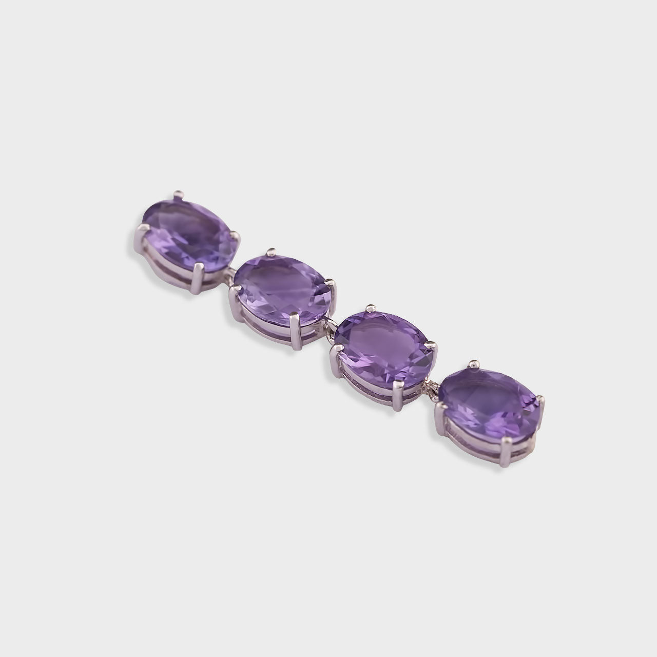 Amethyst Danglers - 925 Silver Jewellery