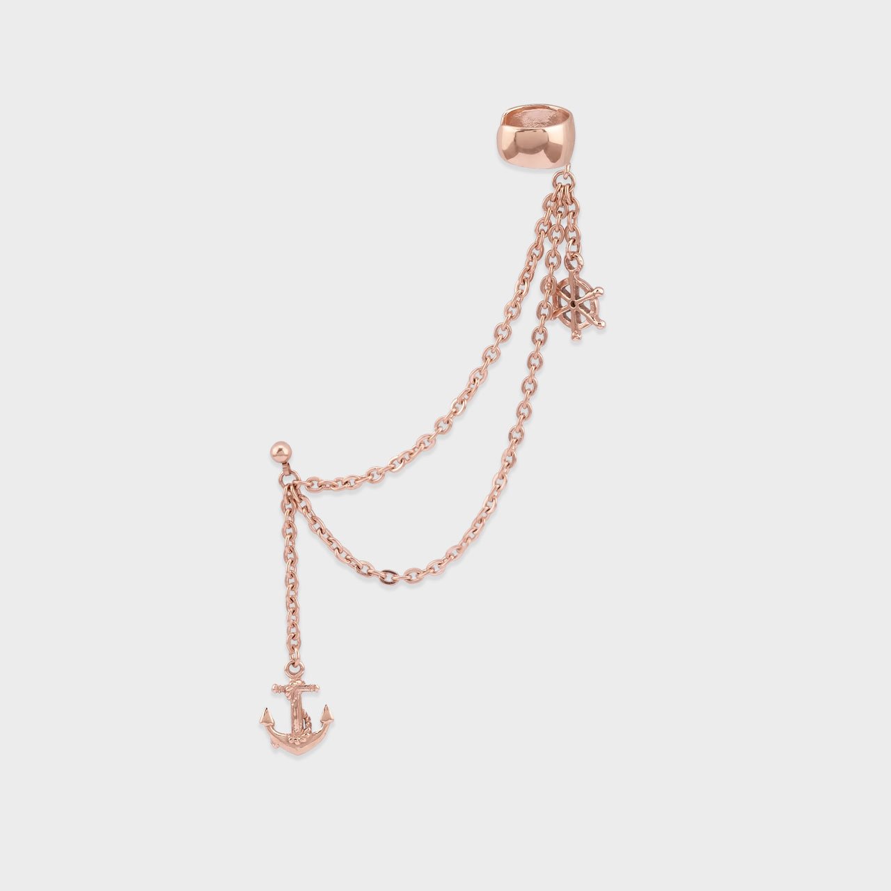 Anchor Wheel Earring Cuff