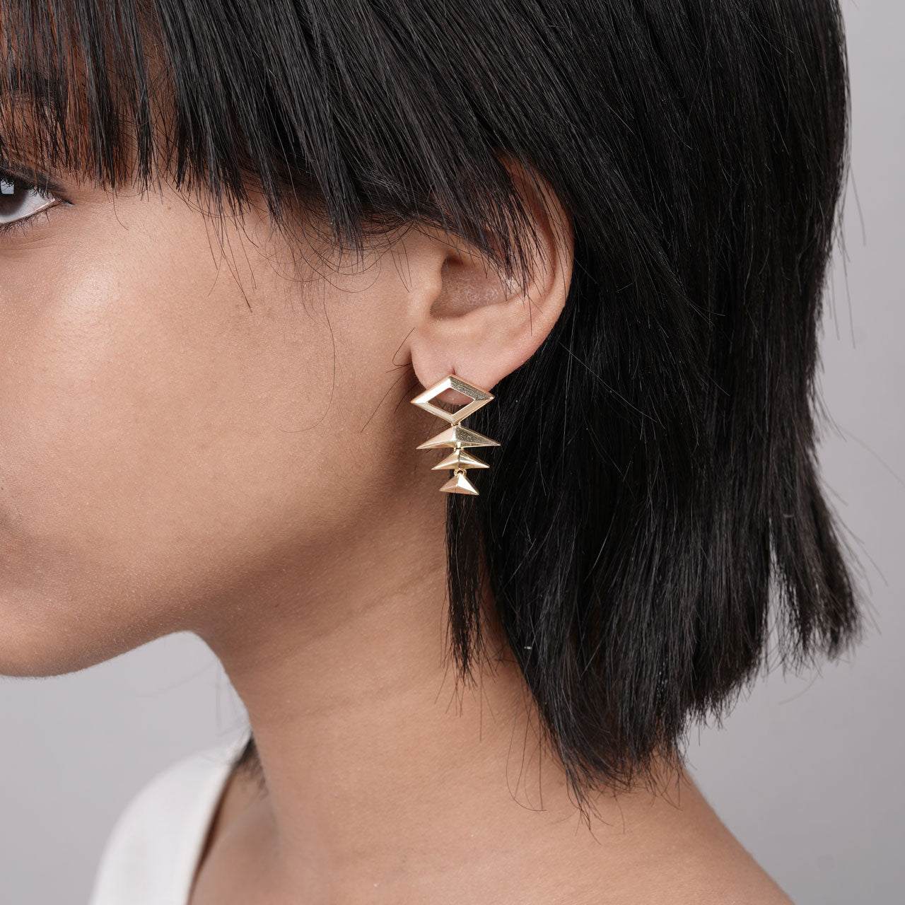 Arrow Trio Drop - Gold Coated 930 Silver
