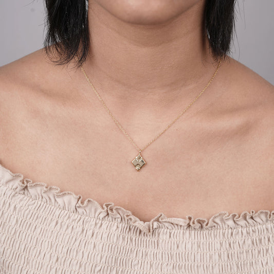 Aztec Drop Chain - Gold Coated 930 Silver
