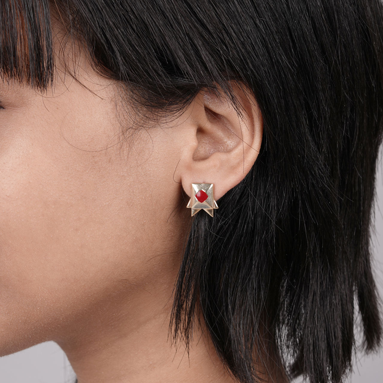 Butterfly Stud - Gold Coated 930 Silver