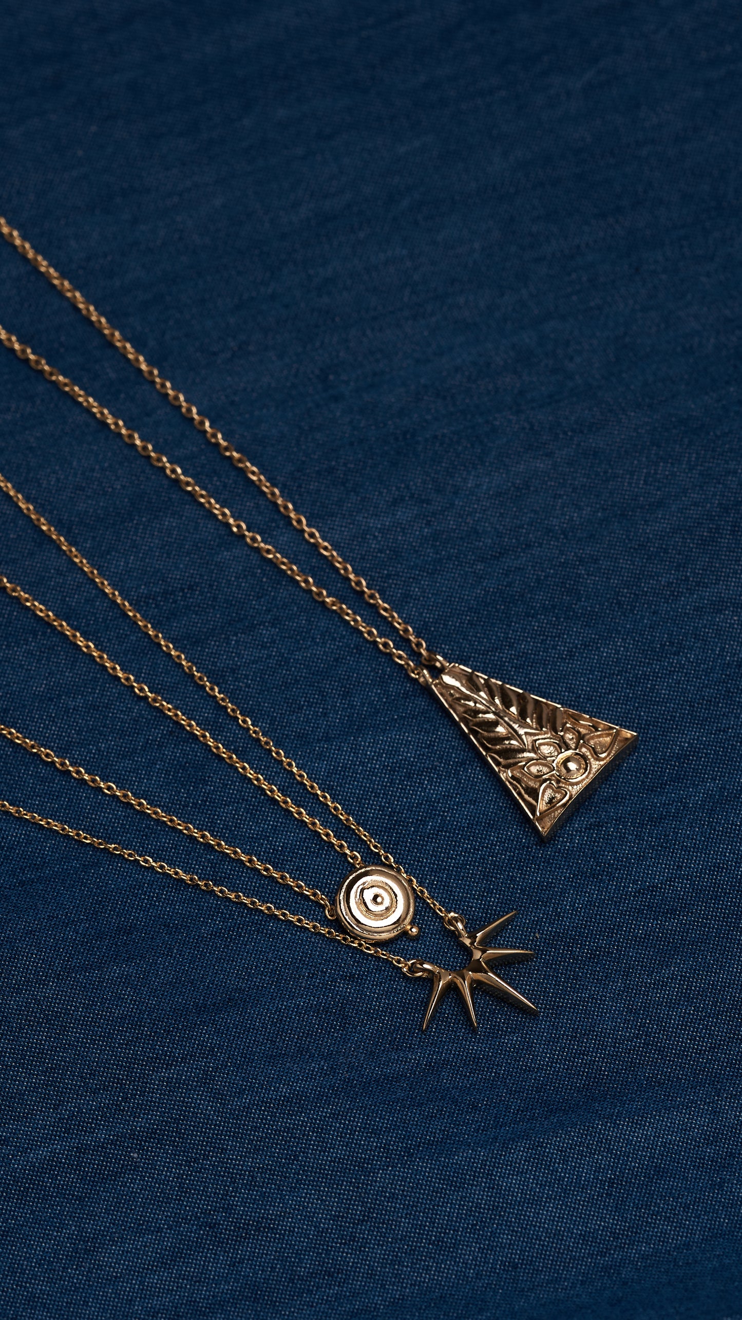 Maya Pendant - Gold Coated 930 Silver
