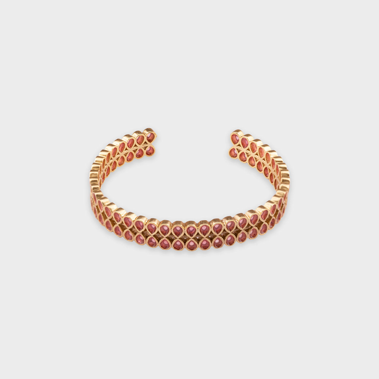Carmine Loop Bangle - Gold Coated
