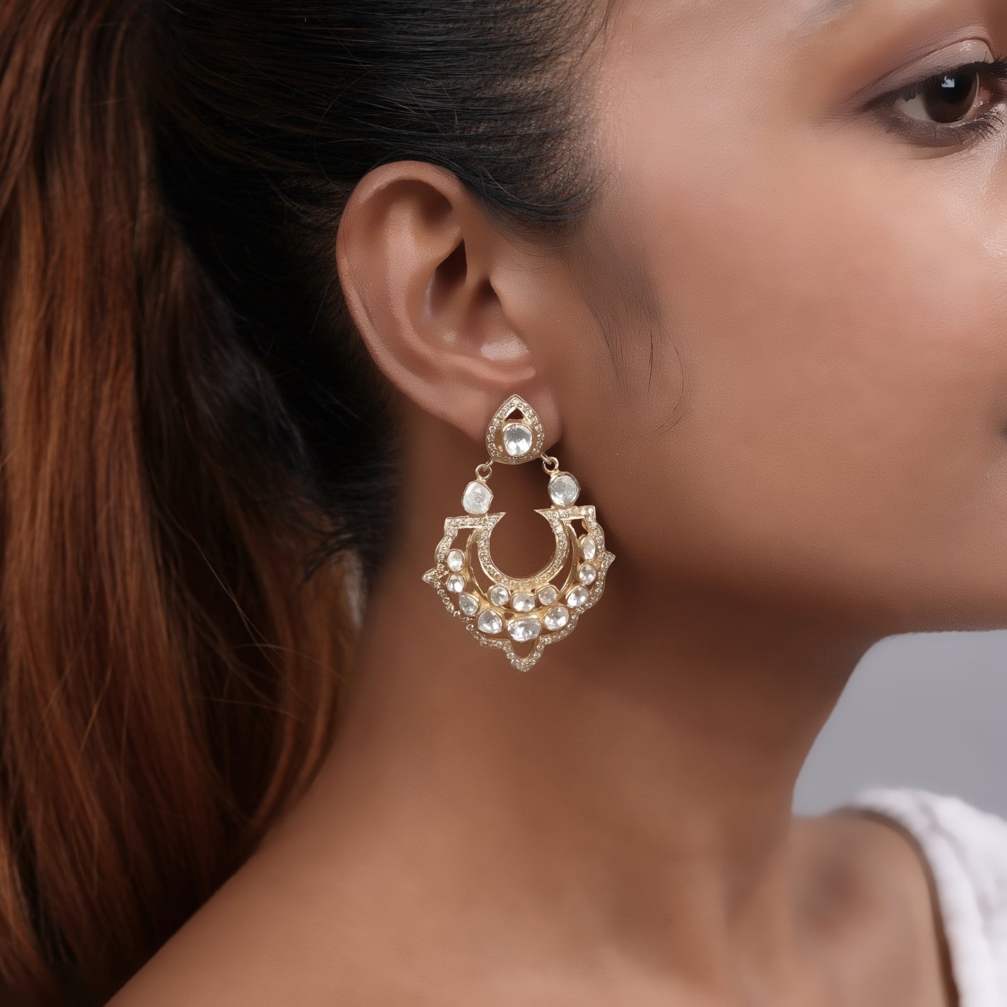 Cocktail Chandbalis - Gold Plated 925 Silver