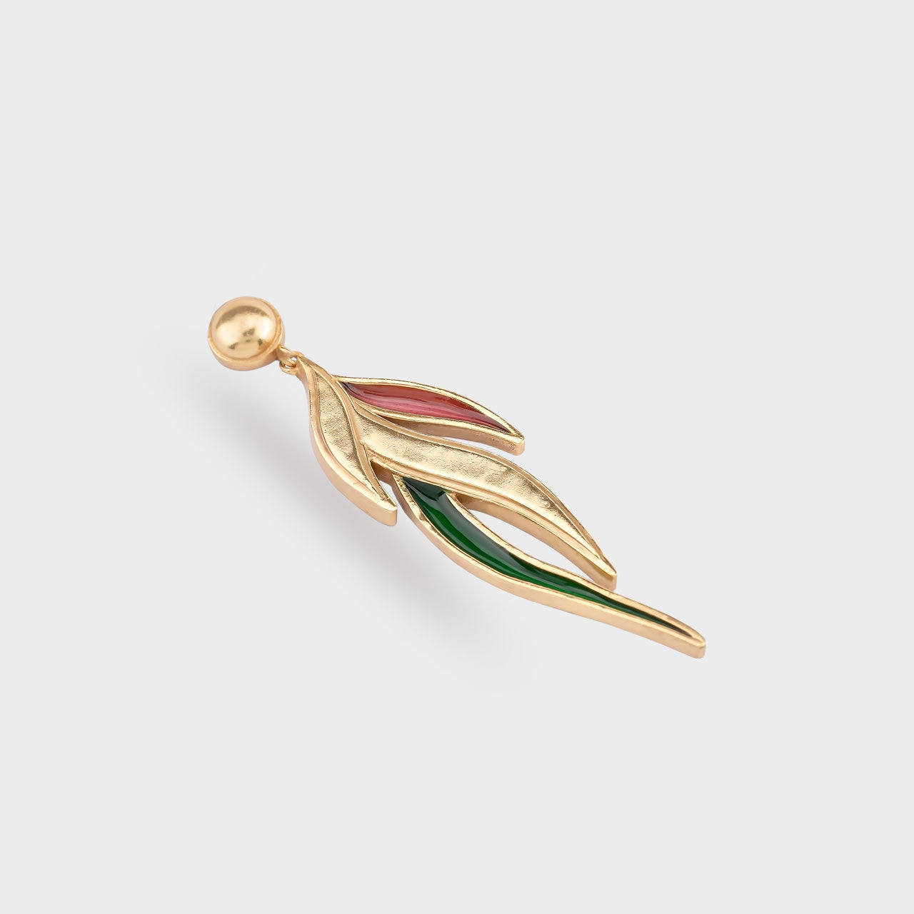 Dancing Feather Earrings - Gold Coated