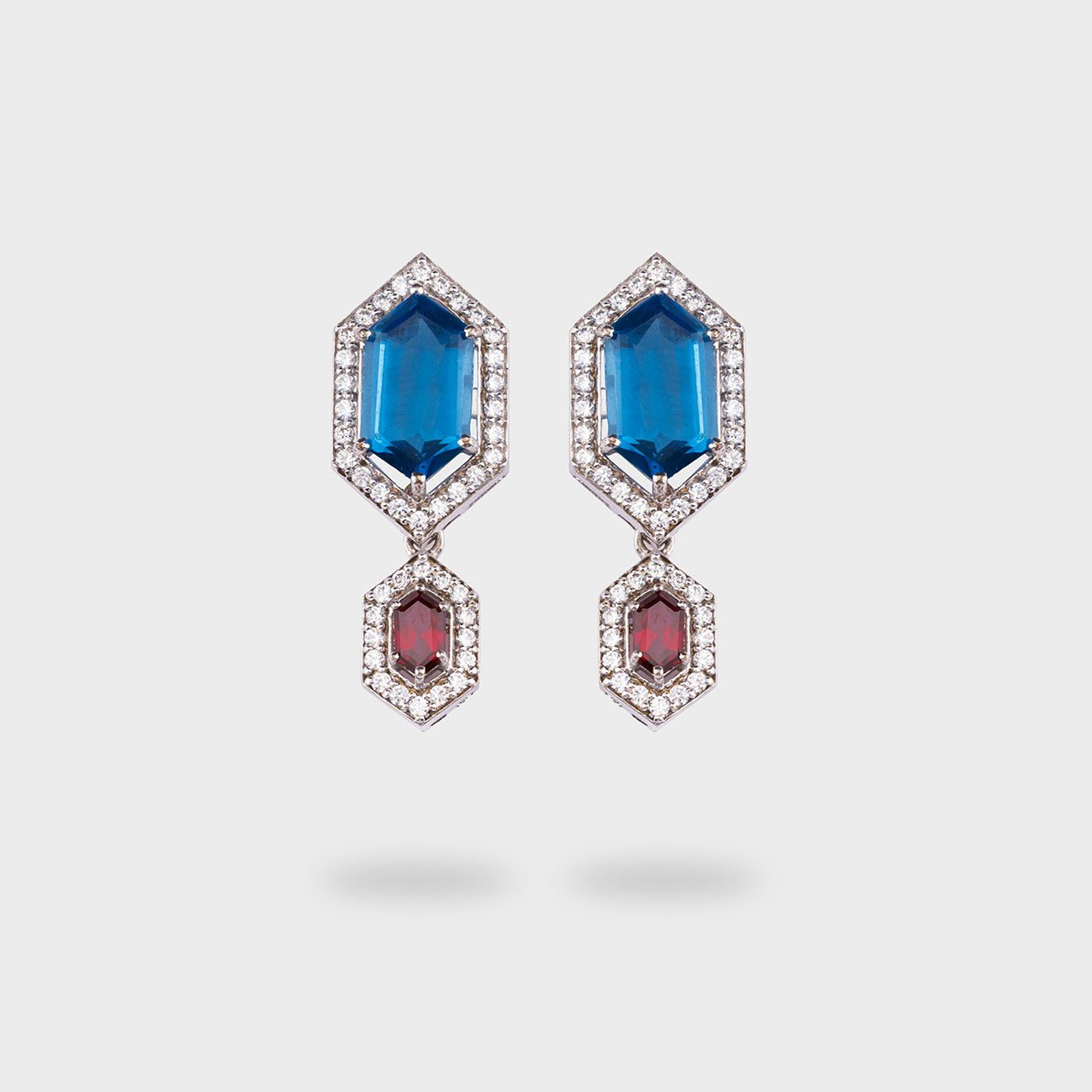 Dual Shade Tiffany Earrings - 930 Recycled Silver