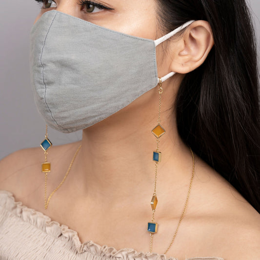 Hue Pop Mask Chain - Gold Coated