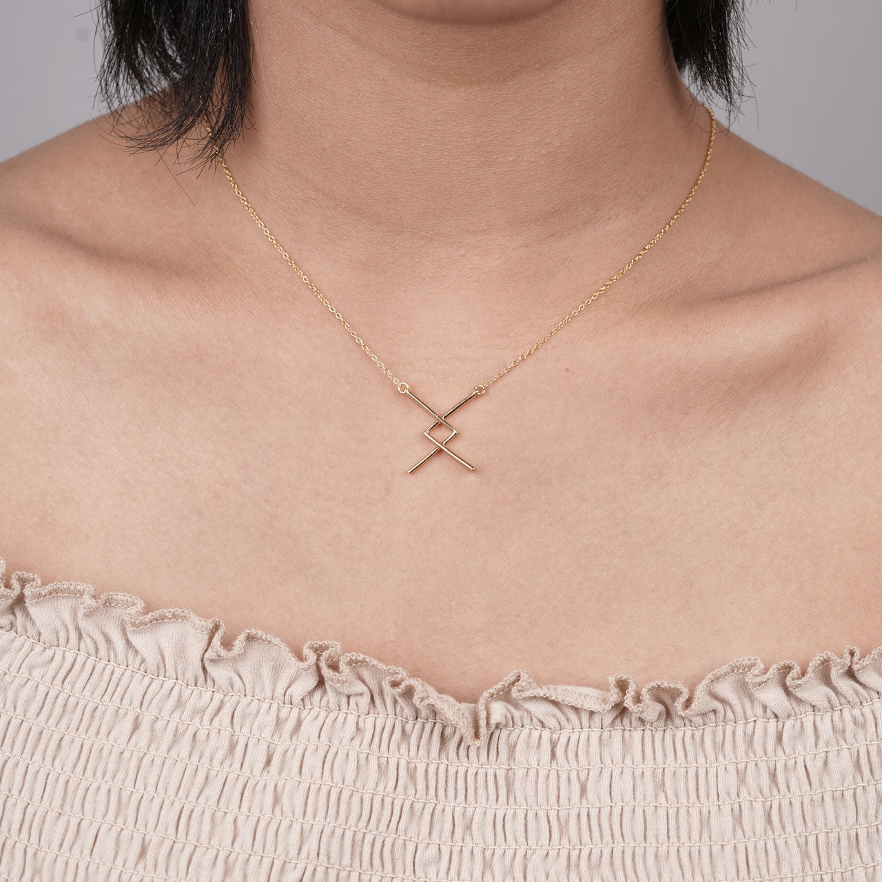 Infinity Cross Chain - Gold Coated 930 Silver