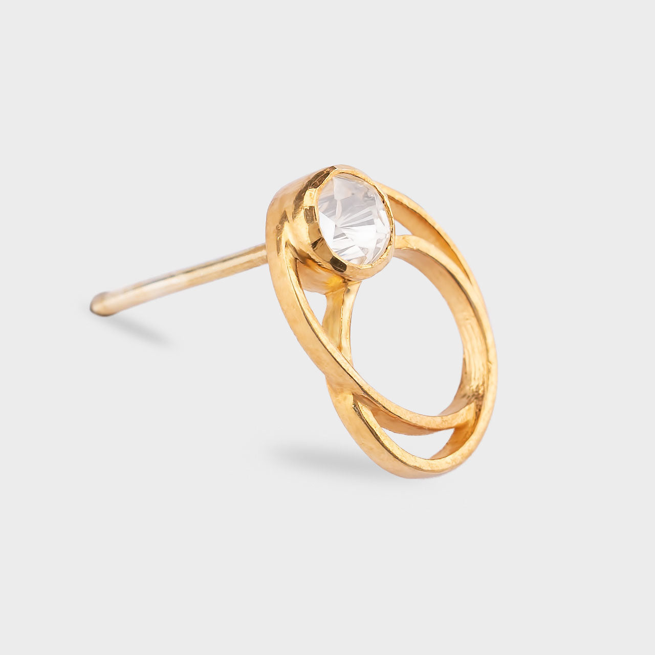 Infinity Stone Studs - Gold Plated 925 Silver