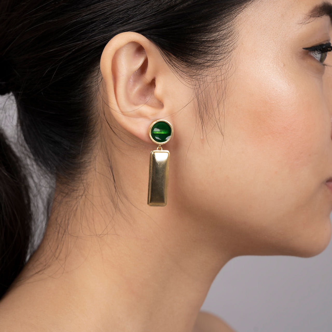 Ivy Eyed Drops - Gold Coated Earrings