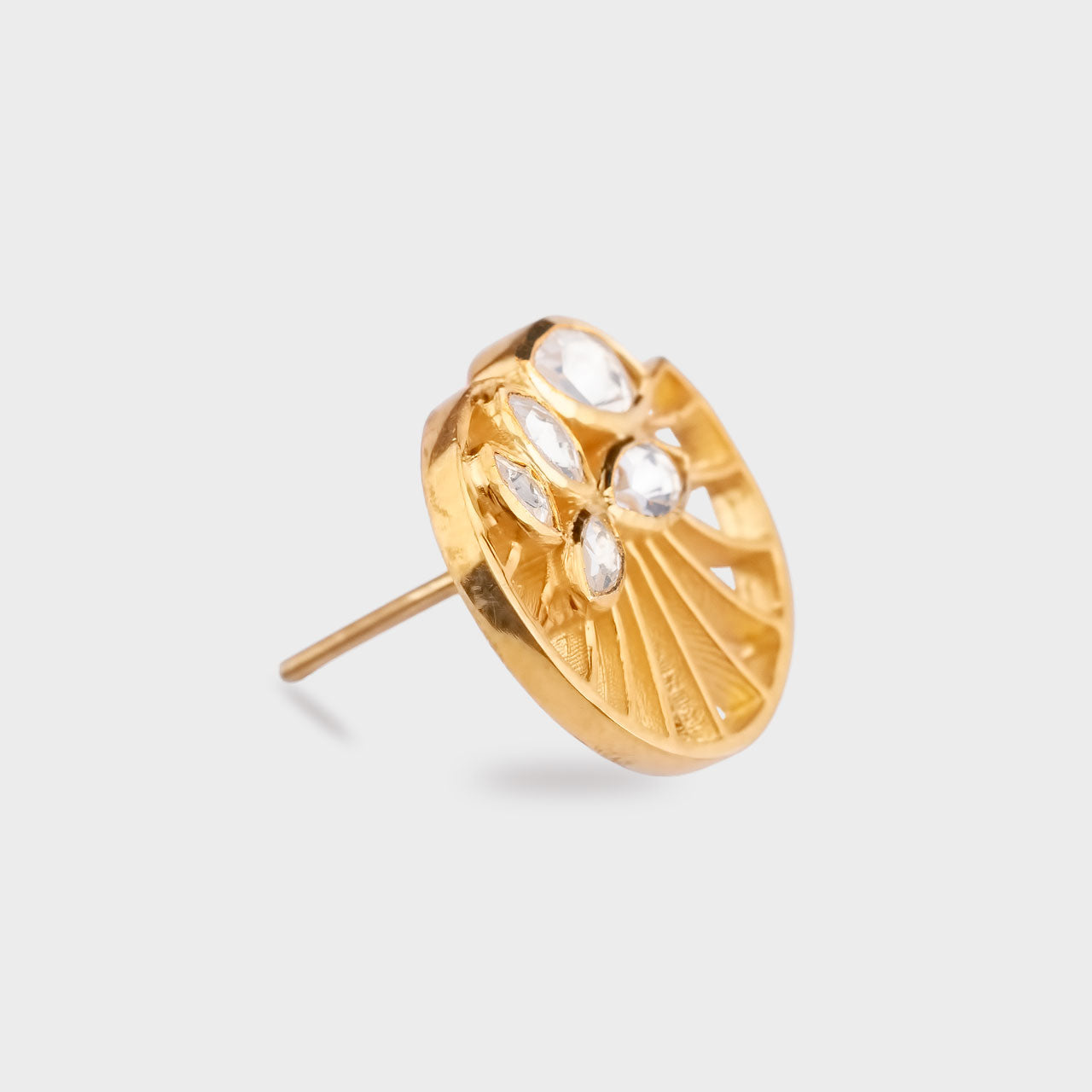 Lilypad Studs - Gold Plated 925 Silver
