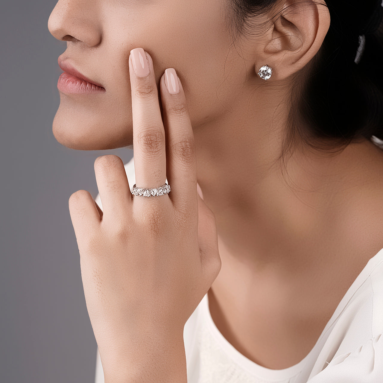 Line of Hearts Ring - 930 Recycled Silver
