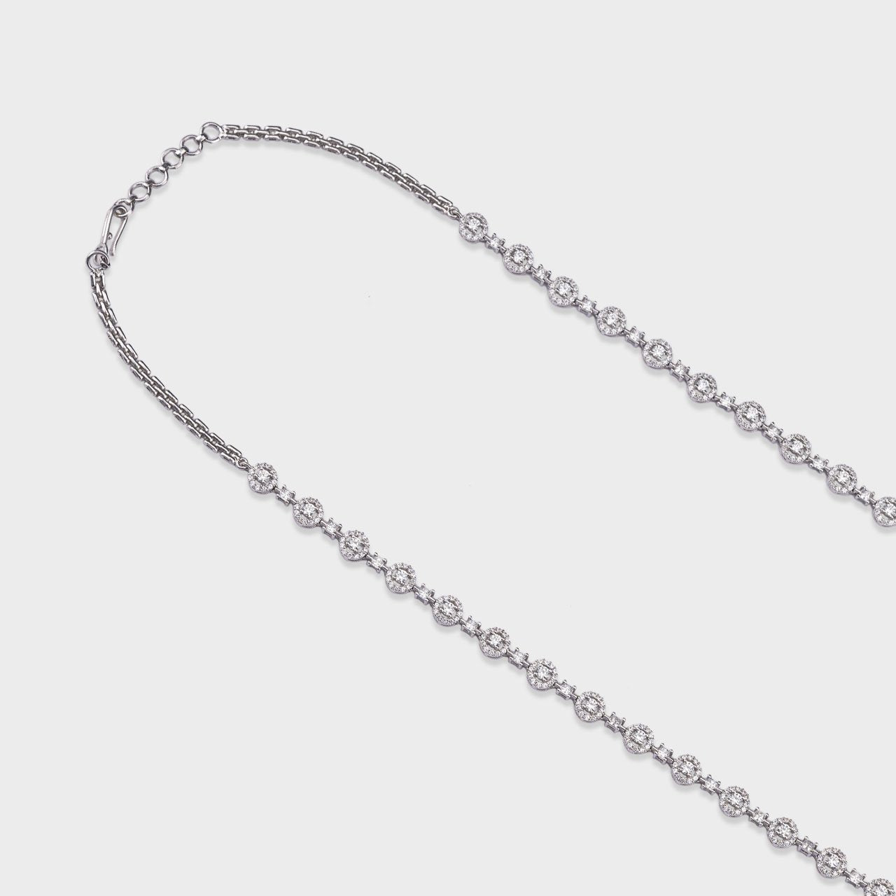 Circlet Swarovski Long Chain - 930 Recycled Silver
