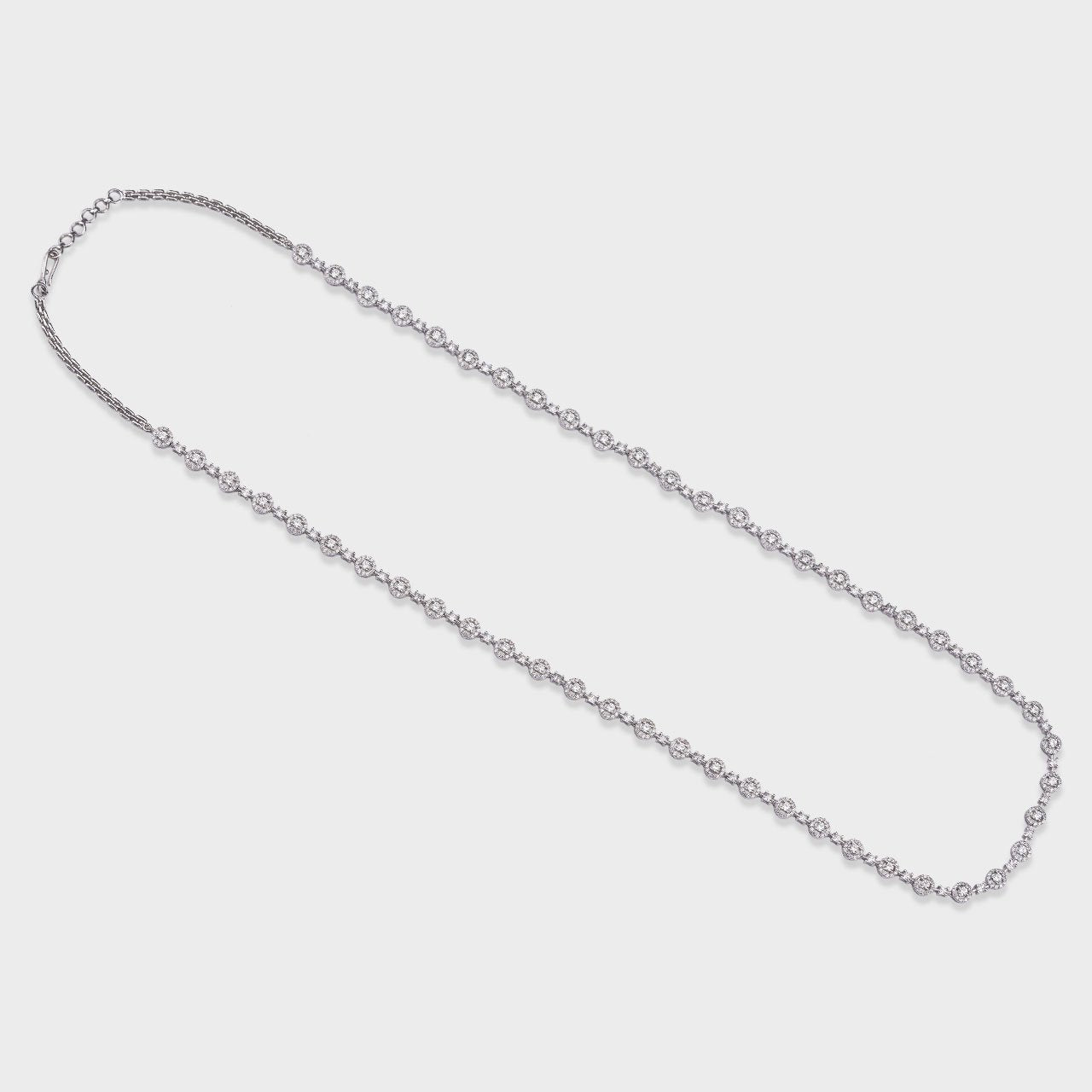 Circlet Swarovski Long Chain - 930 Recycled Silver