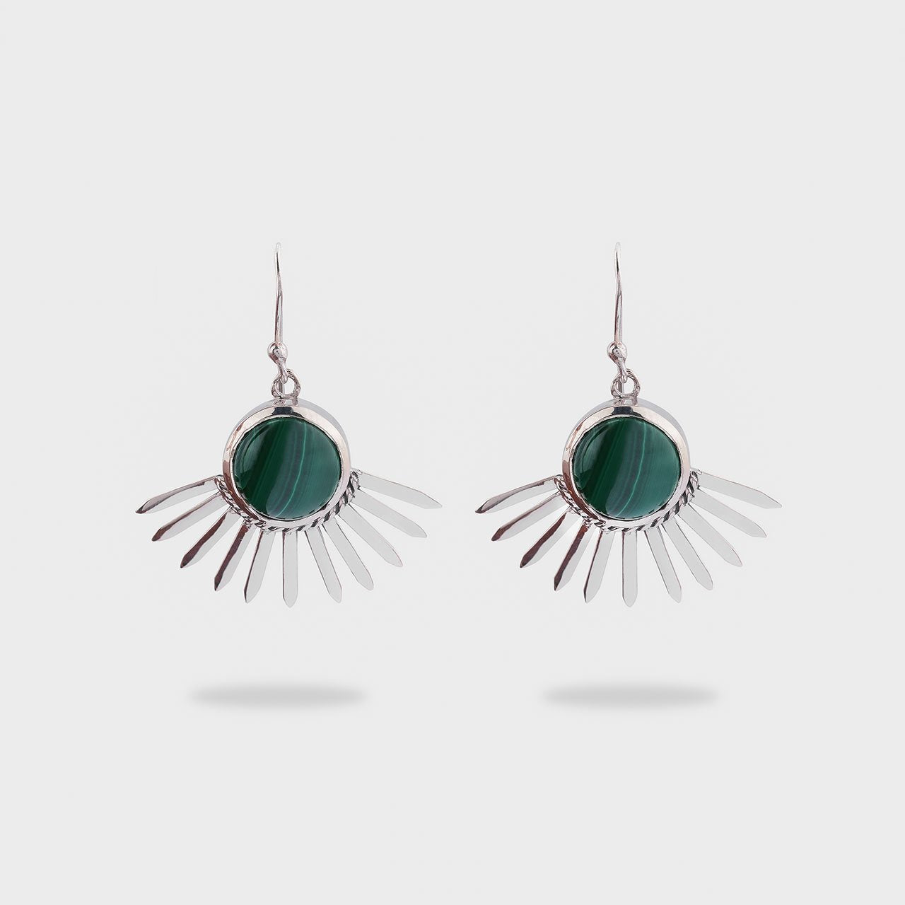 Malachite Spikes - 925 Silver Jewellery