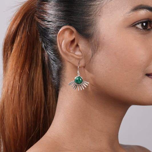 Malachite Spikes - 925 Silver Jewellery