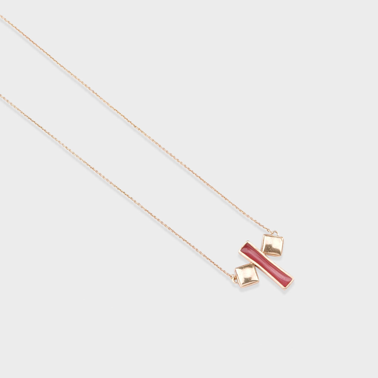 Mid-Red Pendant Gold Coated