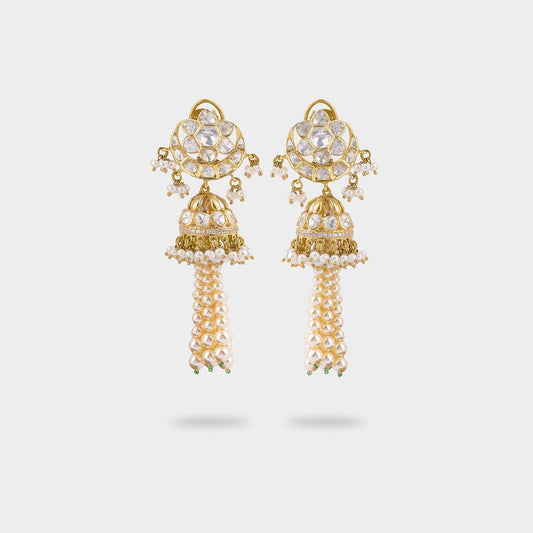 Moonshine Pearl Tassel - Gold Plated 925 Silver