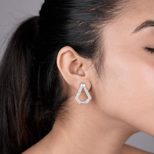Pearl Trapezoid - 930 Recycled Silver