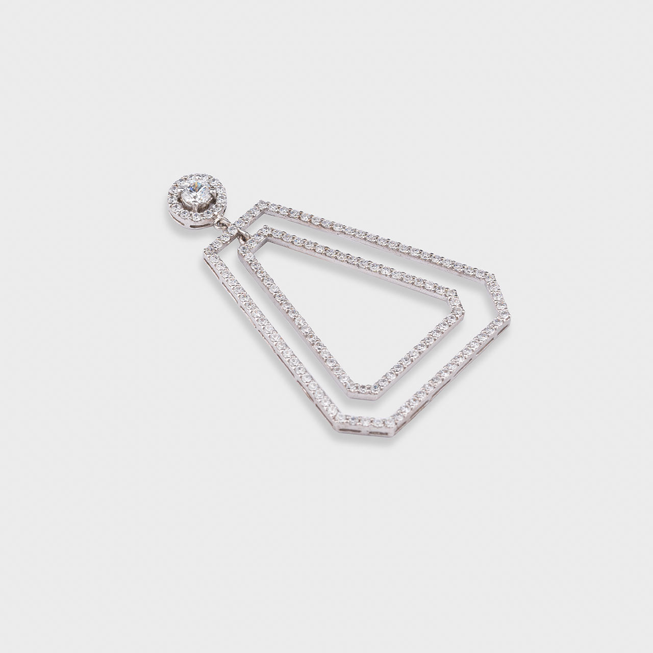 Quirky Box Hoops - 930 Recycled Silver