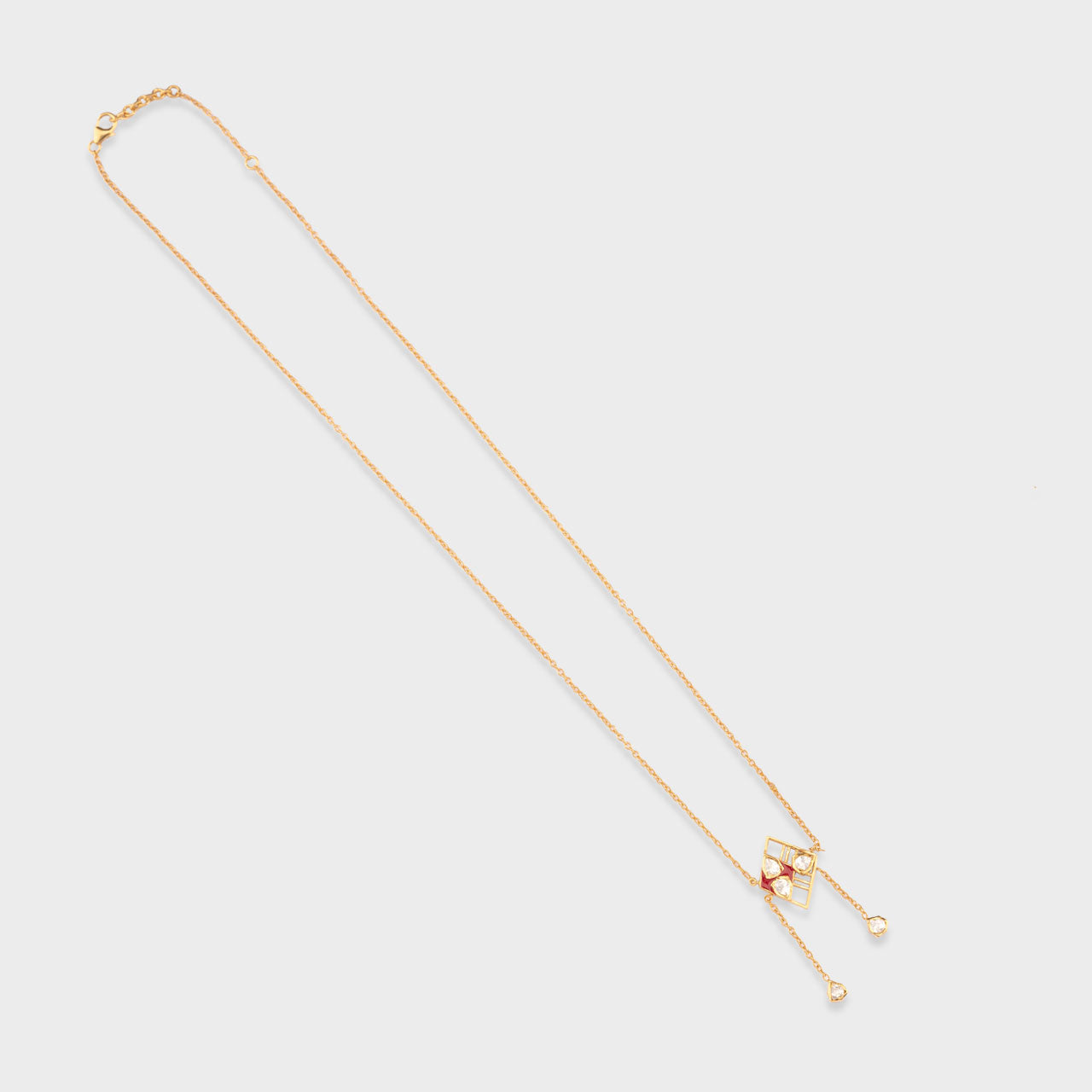 Red Arrow Pendant - Gold Plated 925 Silver