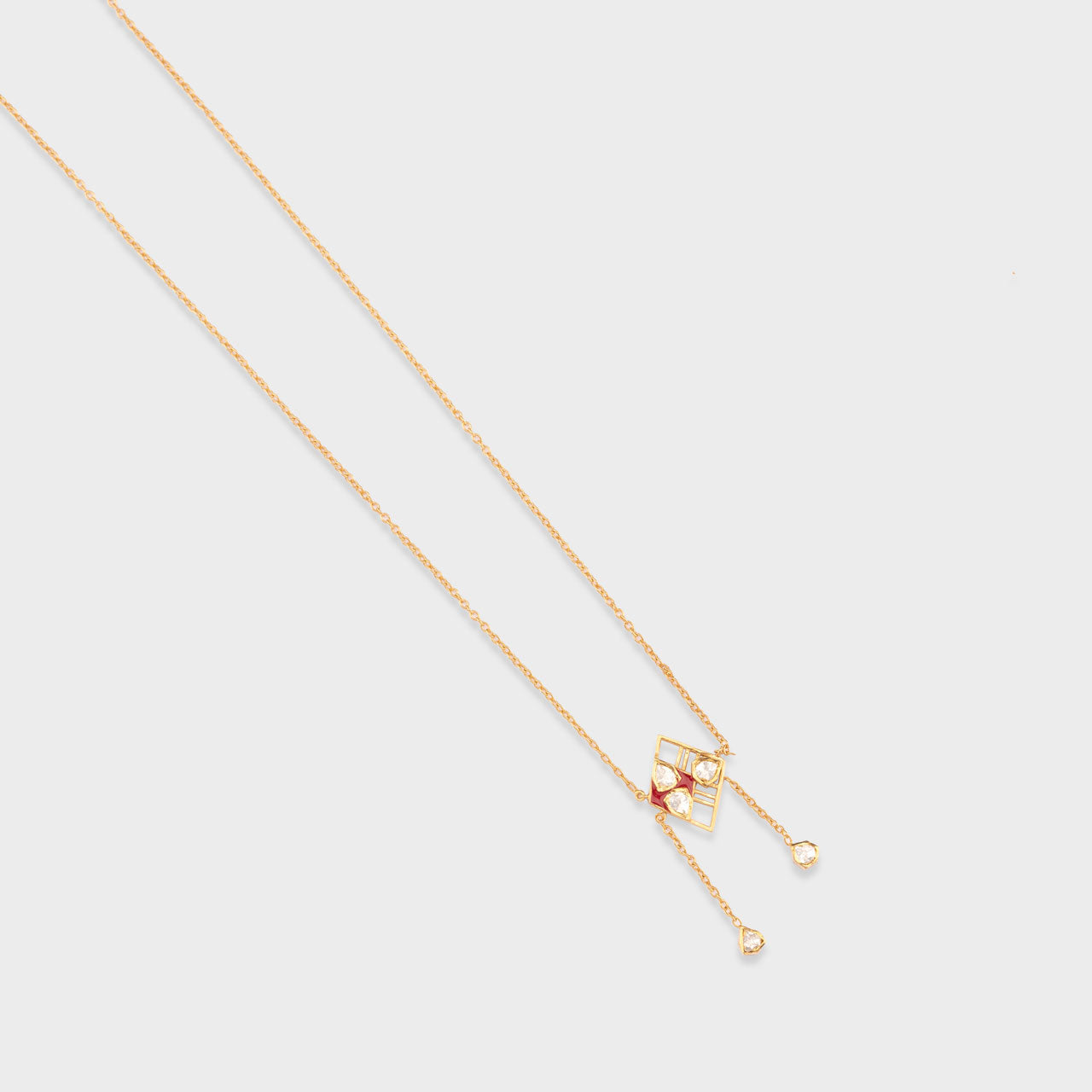 Red Arrow Pendant - Gold Plated 925 Silver