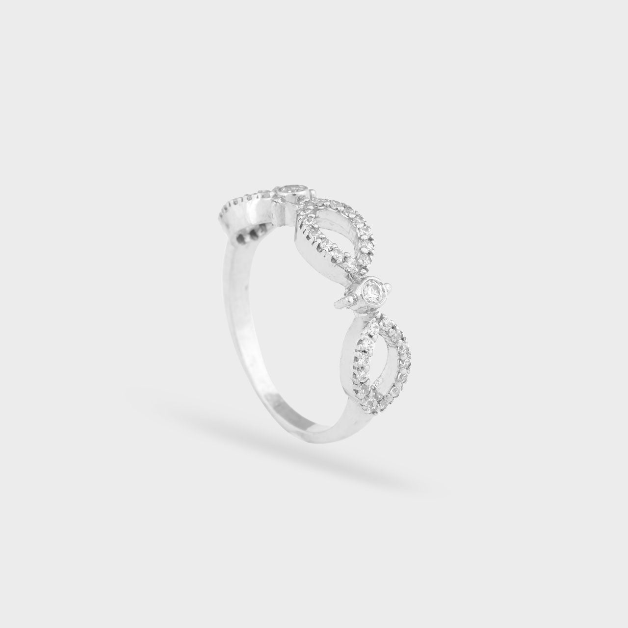 Loop Swarovski Ring - 930 Recycled Silver