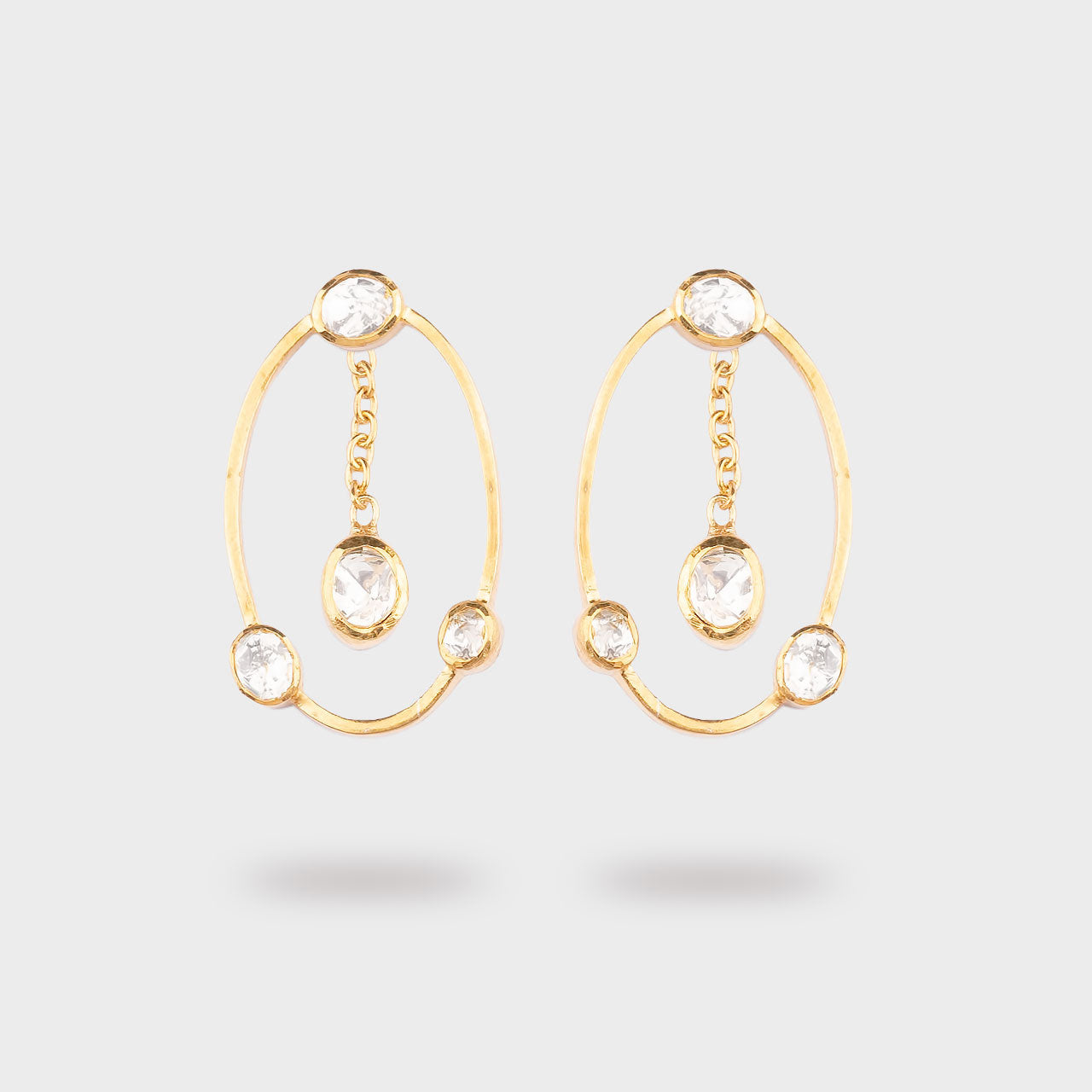 Trinity Hoop - Gold Plated 925 Silver