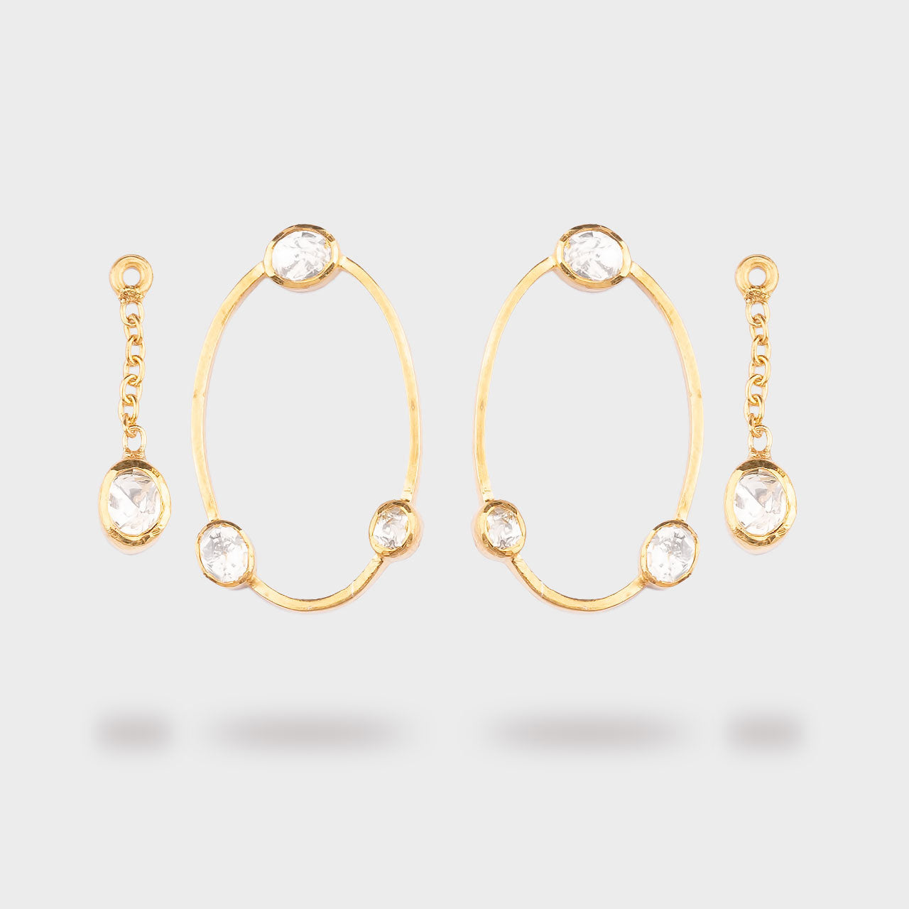 Trinity Hoop - Gold Plated 925 Silver