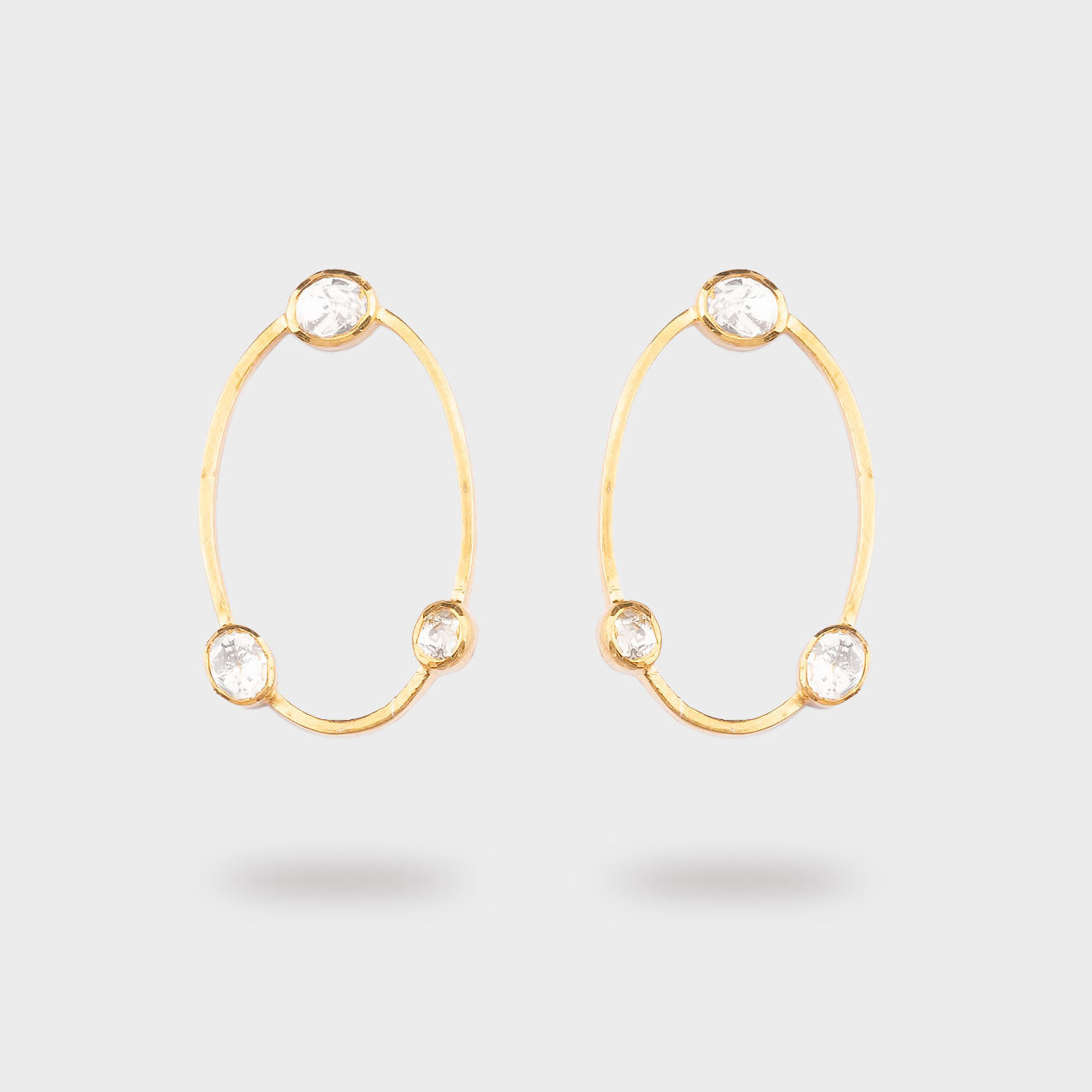 Trinity Hoop - Gold Plated 925 Silver